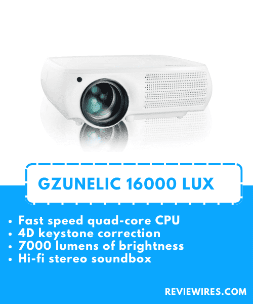 3. Gzunelic smart Bluetooth projector