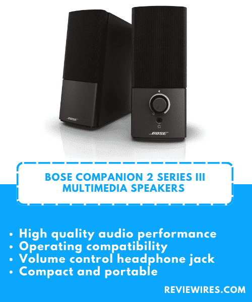 5. Bose Companion 2 Series III Multimedia Speakers - for PC