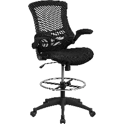 6. Flash Furniture Mid Back Mesh Ergonomic Drafting Chair